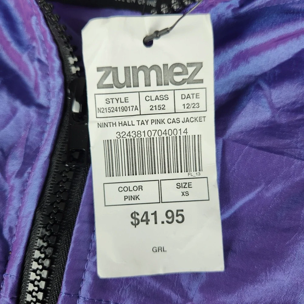 Ninth Hall Windbreaker Jacket Men's XS Purple Tay Iridescent Half Zip Hooded